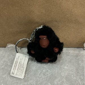 Kipling Black Daniel Monkey Keyring NWT